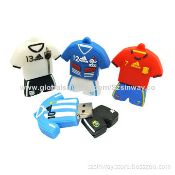 USB Flash Drives, World Cup Soccer/T-shirt Football Clothes Speaker, CE, RoHS, FCC Marks